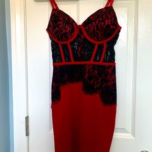 Deep Red Mini Dress